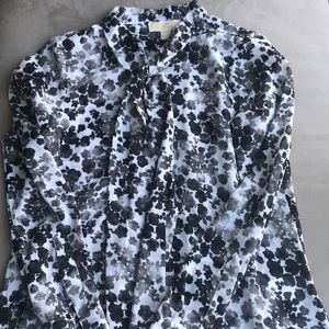 Michael Kors black and white blouse